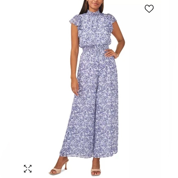 {MSK} Women’s Flutter-Sleeve Smocked-Waist Jumpsuit - Picture 1 of 6